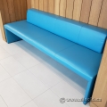 92" Blue Leather Steelcase Coalesse Together Sofa Bench